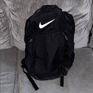 Nike Black Backpack with White Swoosh Logo
